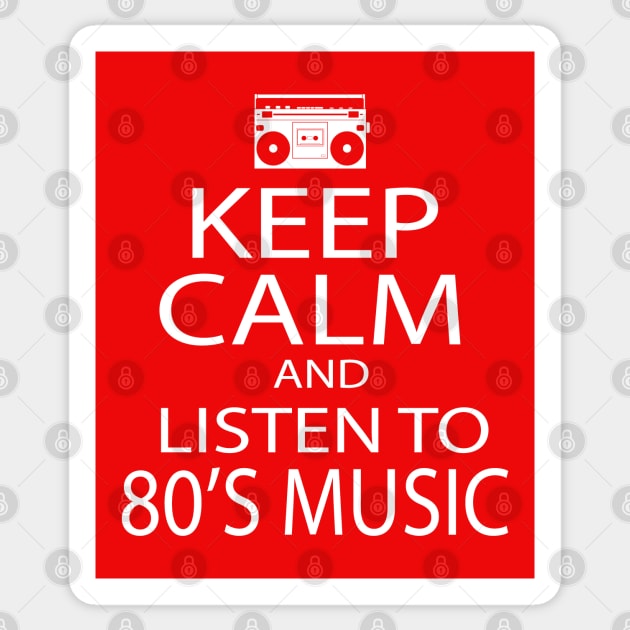 Keep Calm - 80's Music Sticker by Illustratorator